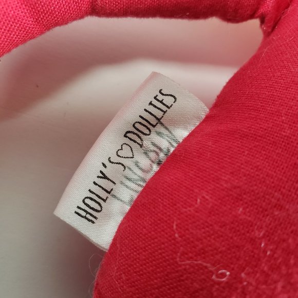 Holly's Dollies Handmade Custom Doll Male Named Lincoln Denim Legs Red Top - Picture 3 of 5